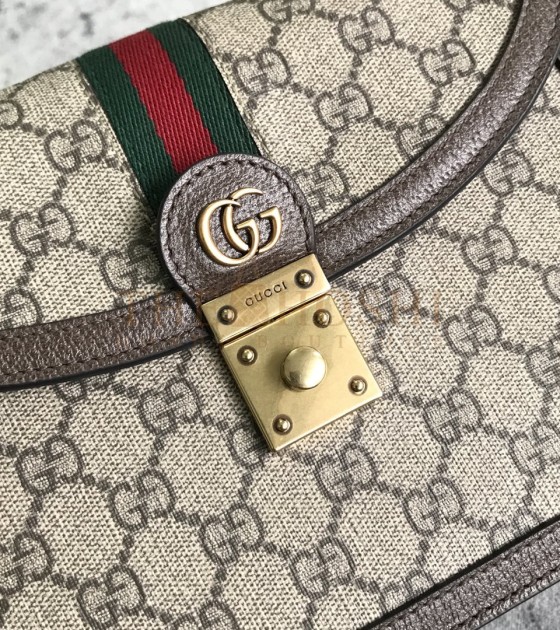 Gvc*1 Shoulder Bag Leather Coffee Brown Size 25×17.5×7cm