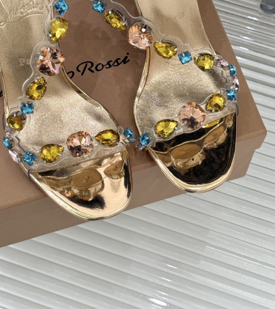 Chr1st1an Louboutin CL Heels Crystal Red Sole Gold Master Quality