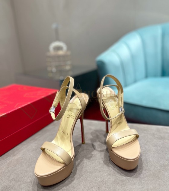 Chr1st1an Louboutin CL Black Loubi Queen Alta Sandals 150MM Master Quality
