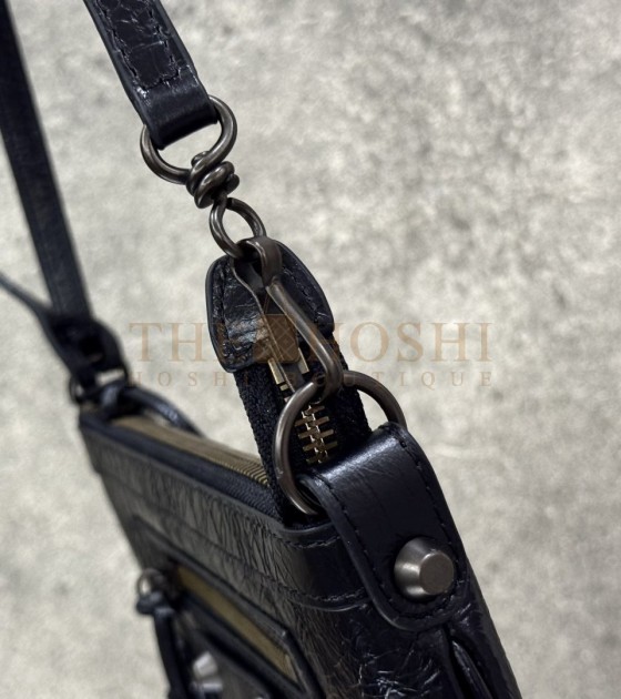 Ba1en*iaga Le City Mini Bag Black Leather Silver Hardware 25x14x4cm Master Quality