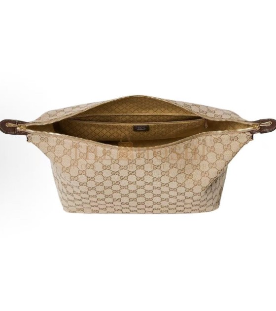 Gvc*1 Brera Medium Shoulder Bag Canvas Brown Leather Master Quality