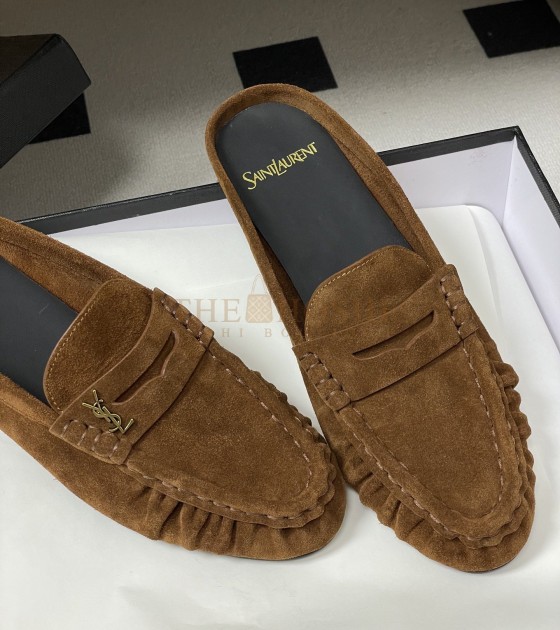 Sa1nt Lau*nt Y51 Le Loafer Suede Eel Texture Mule Master Quality