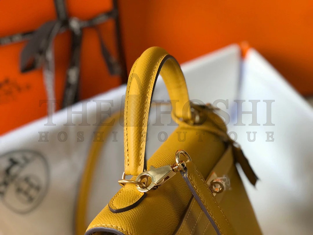 H**me5 Kelly 25cm Sellier Bag in Jaune Ambre Epsom Calfskin GHW Master Quality