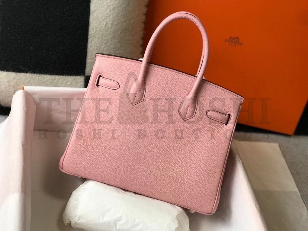 H**me5 Birkin 30 Bag in Pink Clemence Leather with GHW Master Quality