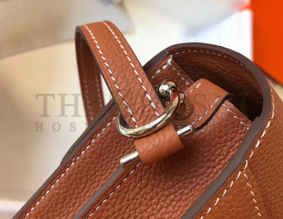 H**me5 Mini Sac Roulis 18cm Bag In Brown Evercolor Calfskin Master Quality