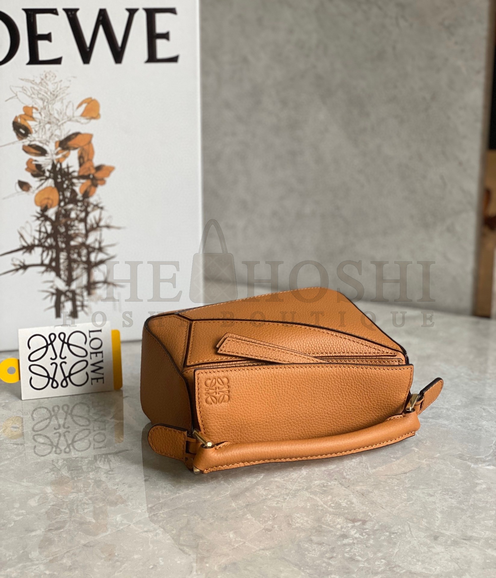 L0ew* Puzzle Mini Bag In Brown Grained Calfskin Master Quality