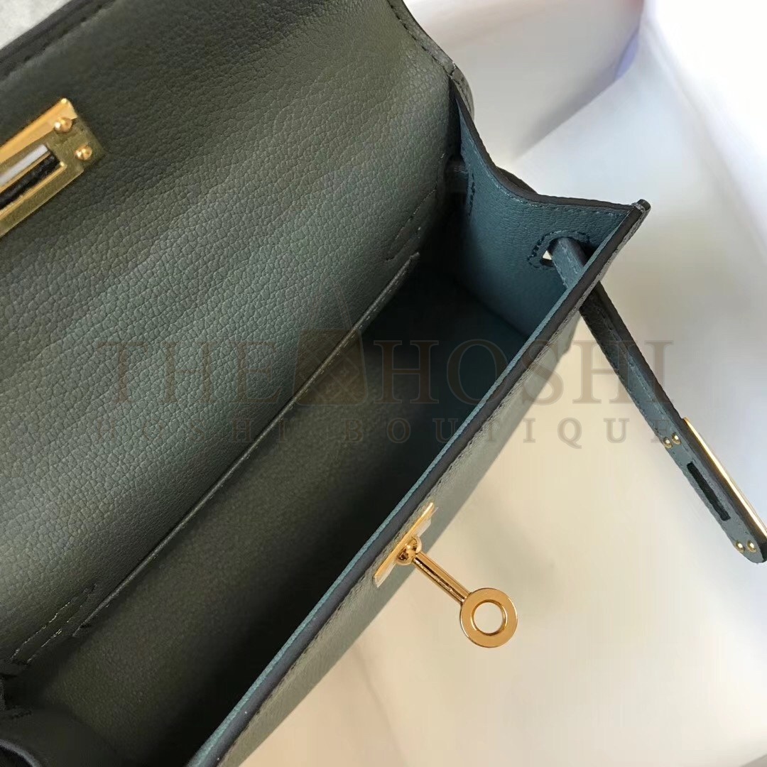 H**me5 Kelly Mini II Bag In Vert Amande Epsom Leather Master Quality