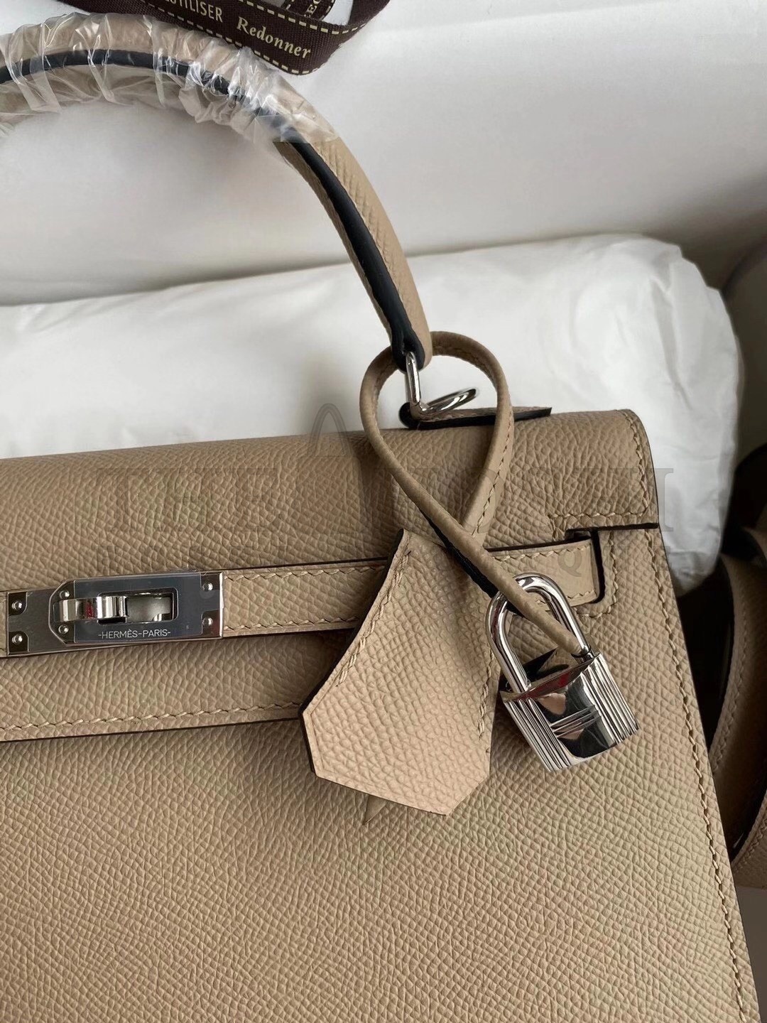 H**me5 Kelly Sellier 25 Handmade Bag In Trench Epsom Calfskin Master Quality