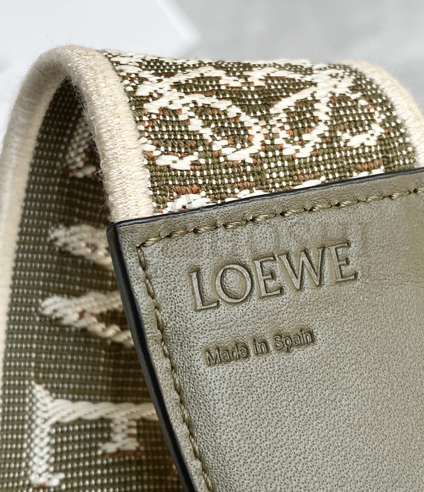 L0ew* Mini Gate Dual bag in soft calfskin andjacquard Mini size:21cm Small size : 25cm Master Quality