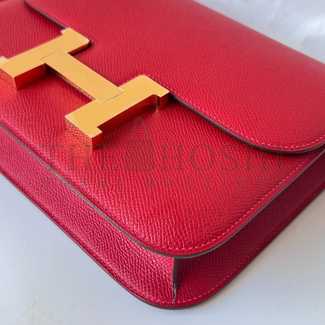 H**me5 Constance 1-24 Mirror Bag In Red Epsom Calfskin Master Quality