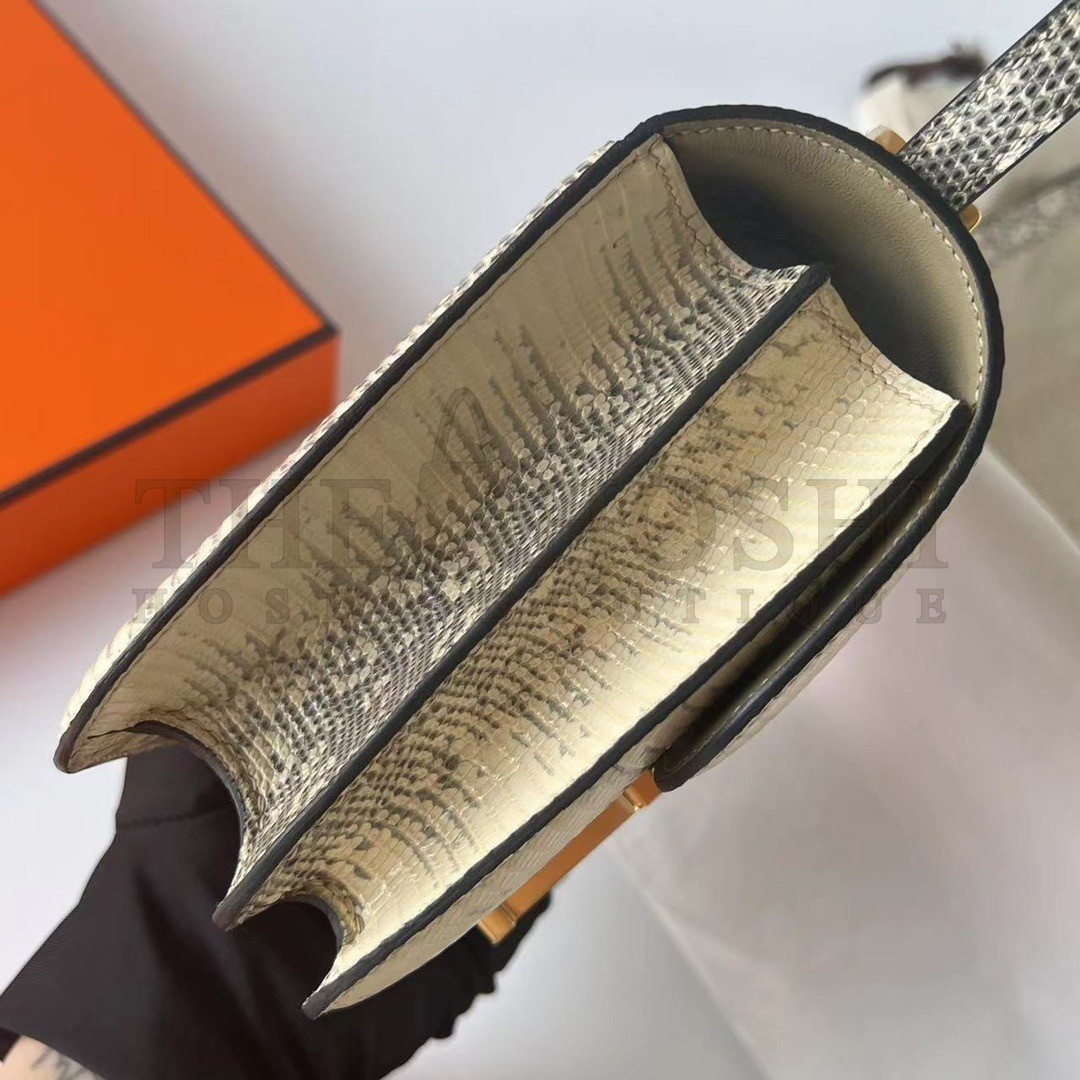 H**me5 Constance 18 Handmade Bag In Natural Lizard Skin Master Quality