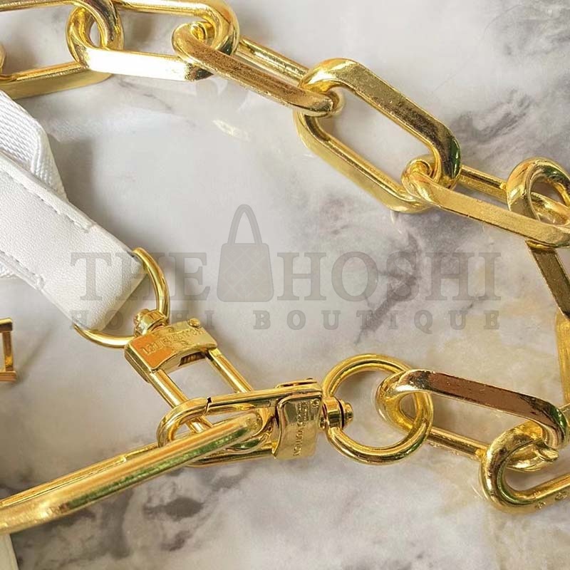 L0vis Vvtt0n LV Women Coussin PM Handbag White Lambskin Leather Zip Closure Master Quality