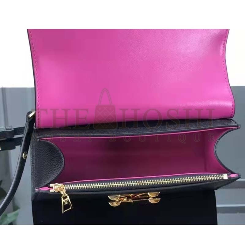 L0vis Vvtt0n LV Women Twist One Handle BB Handbag Black Taurillon Cowhide Master Quality