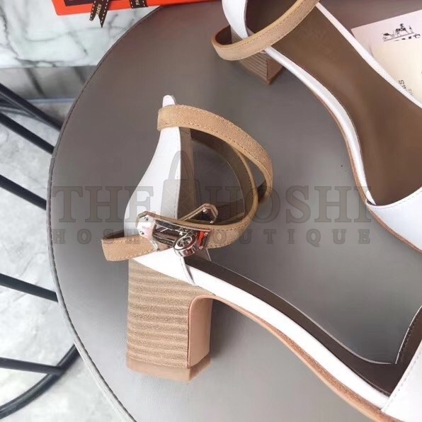 H**me5 Auteuil Sandals In White Calfskin Master Quality