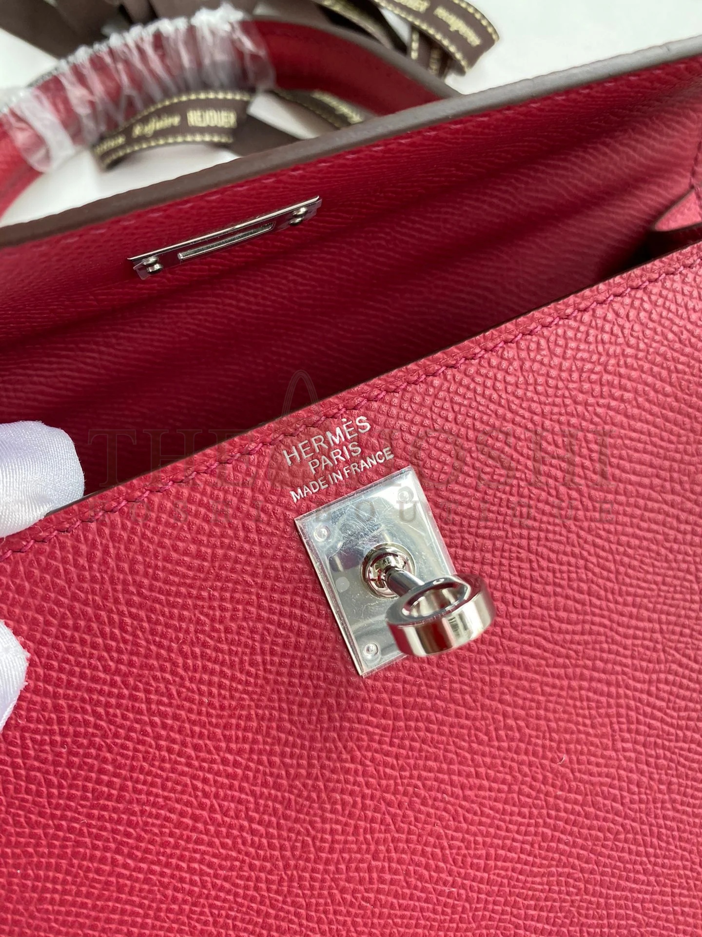 H**me5 Kelly Sellier 28 Handmade Bag In Ruby Epsom Calfskin Master Quality