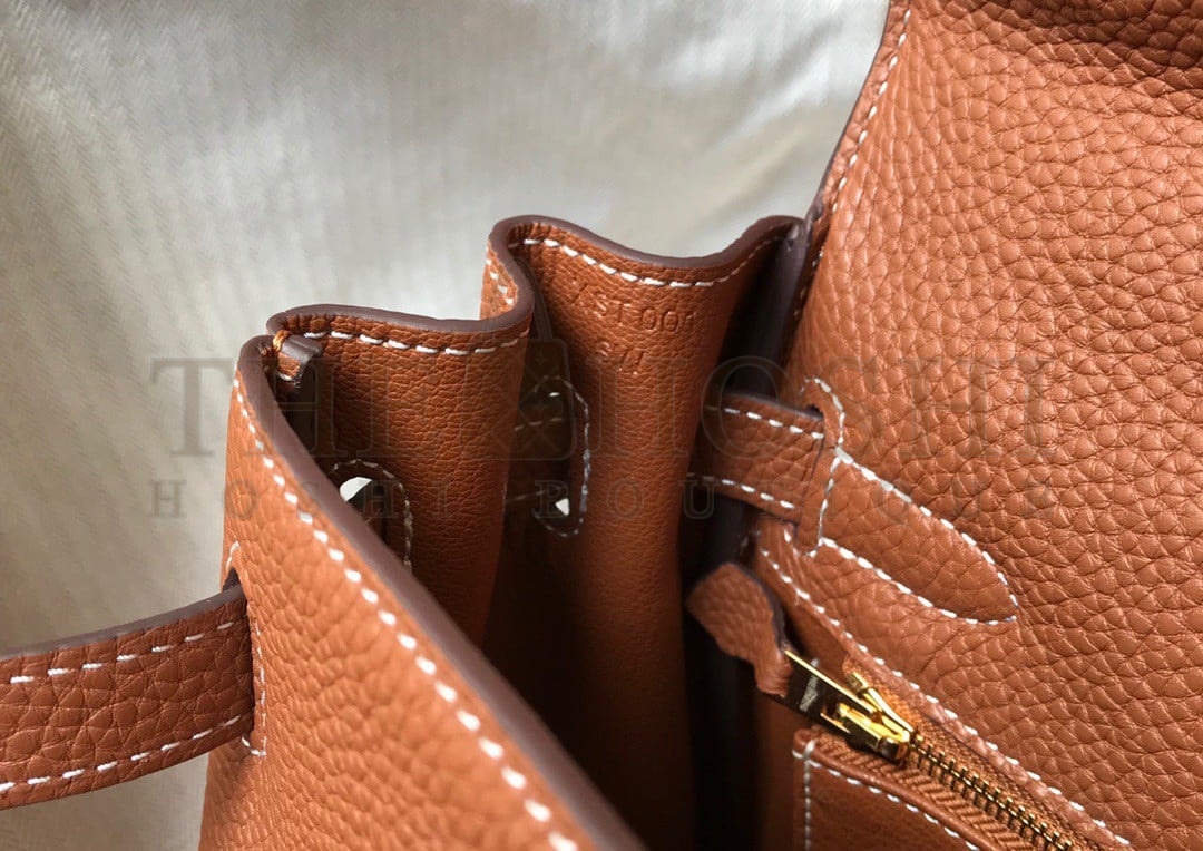 H**me5 Kelly 25cm Retourne Bag in Gold Clemence Leather GHW Master Quality