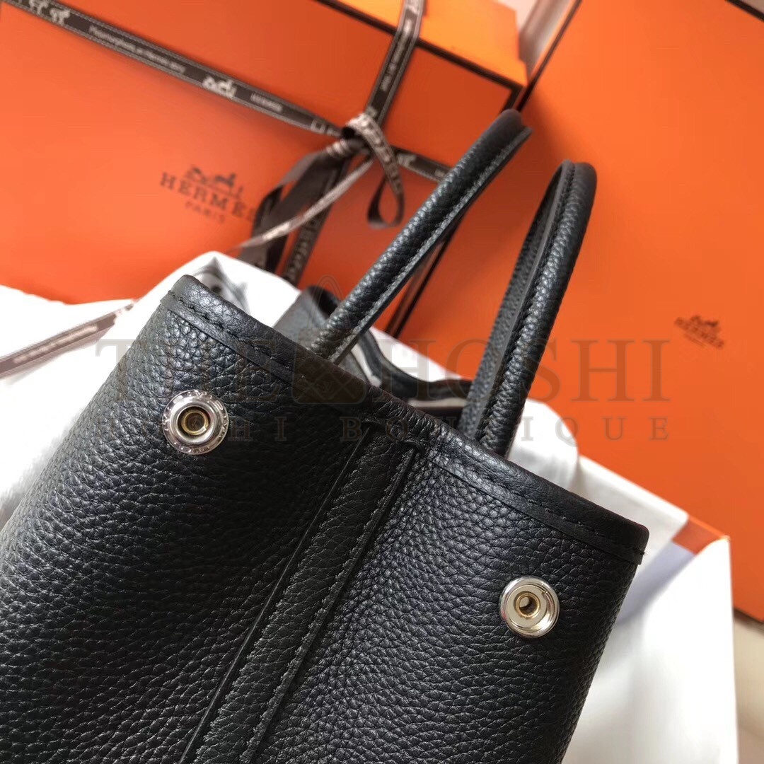 H**me5 Garden Party 36 Bag In Black Clemence Leather Master Quality