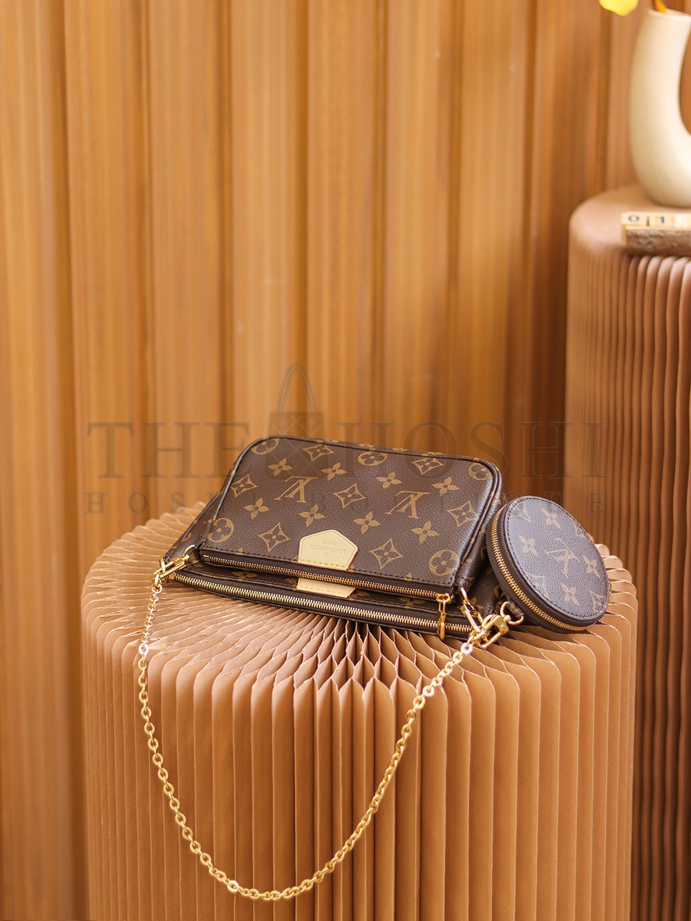 L0vis Vvtt0n LV Women Multi-Pochette Accessoires Bag Monogram Canvas-Pink M44840 Master Quality