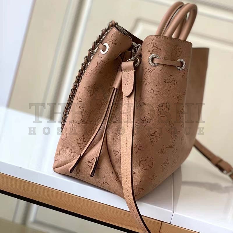 L0vis Vvtt0n LV Women Bella Tote Brown Mahina Perforated Calfskin Master Quality