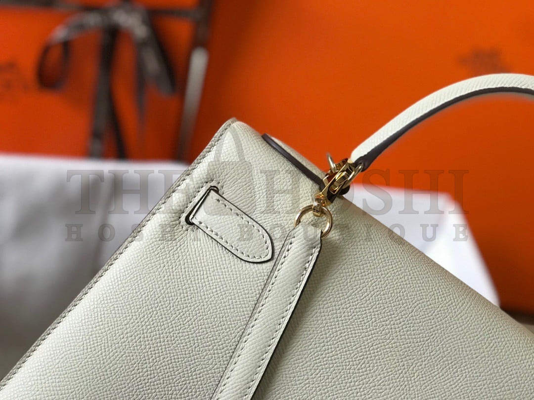 H**me5 Kelly 32cm Sellier Bag in Craie Epsom Calfskin GHW Master Quality