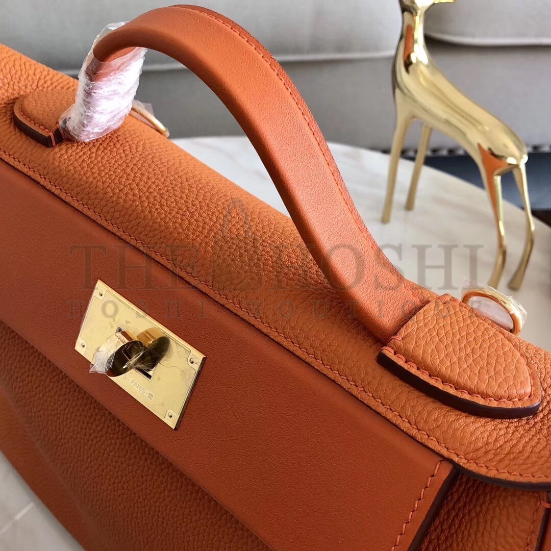 H**me5 24/24 29 Bag In Orange Clemence Calfskin Master Quality