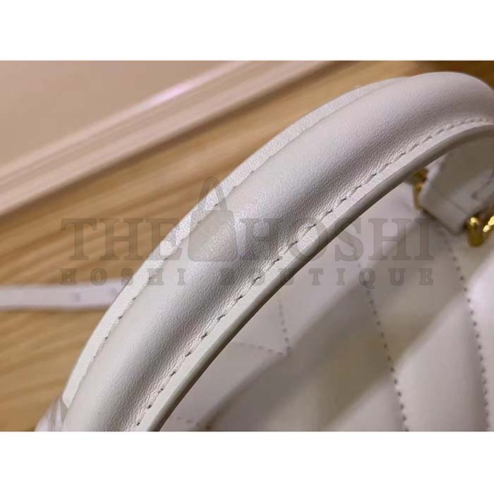 L0vis Vvtt0n LV Women Hold Me Top-Handle Bag Beige Smooth Cowhide Leather Master Quality