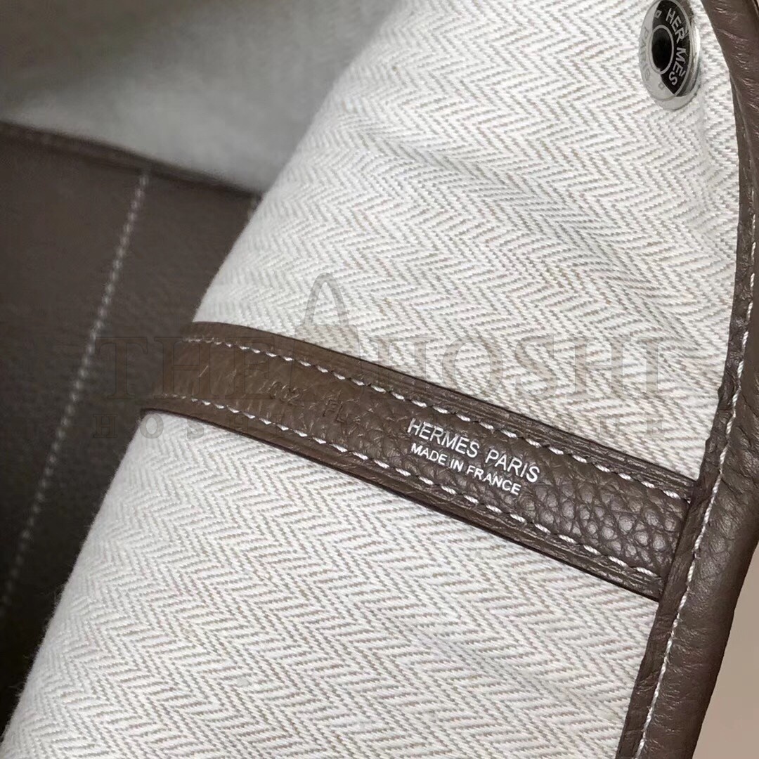 H**me5 Garden Party 36 Bag In Taupe Clemence Leather Master Quality