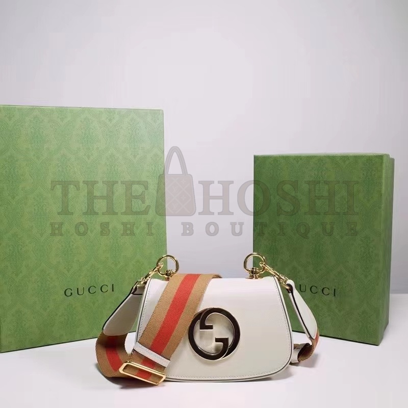Gvc*1 Women GG Blondie Mini Bag White Leather Round Interlocking G Master Quality