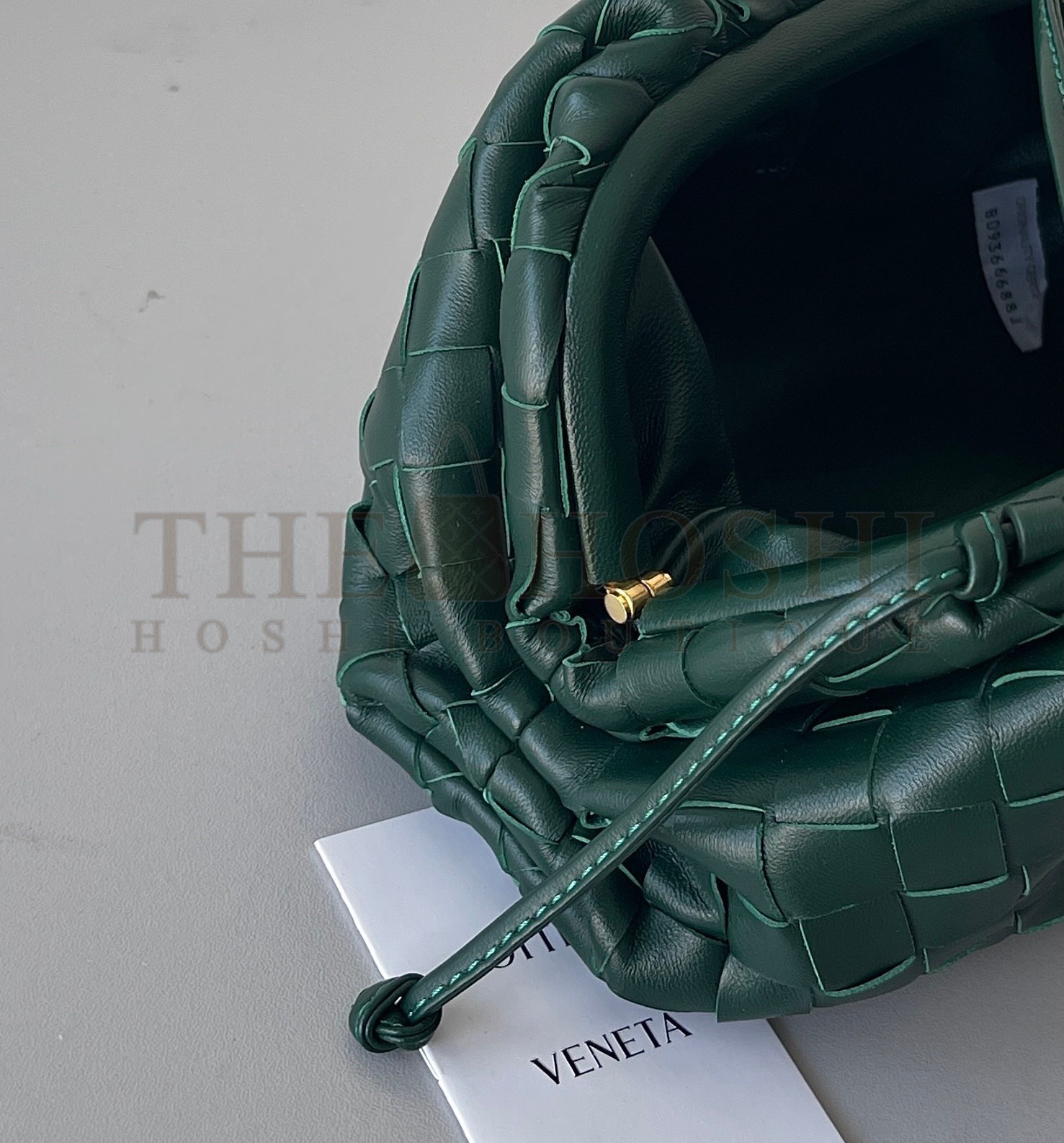 B0tt*ga Ven*ta Mini Pouch with Strap in Raintree Intrecciato Lambskin Master Quality