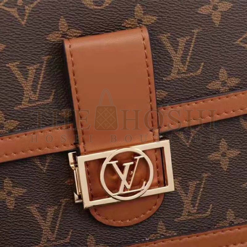 L0vis Vvtt0n LV Women Dauphine MM Handbag in Monogram Canvas-Brown Master Quality