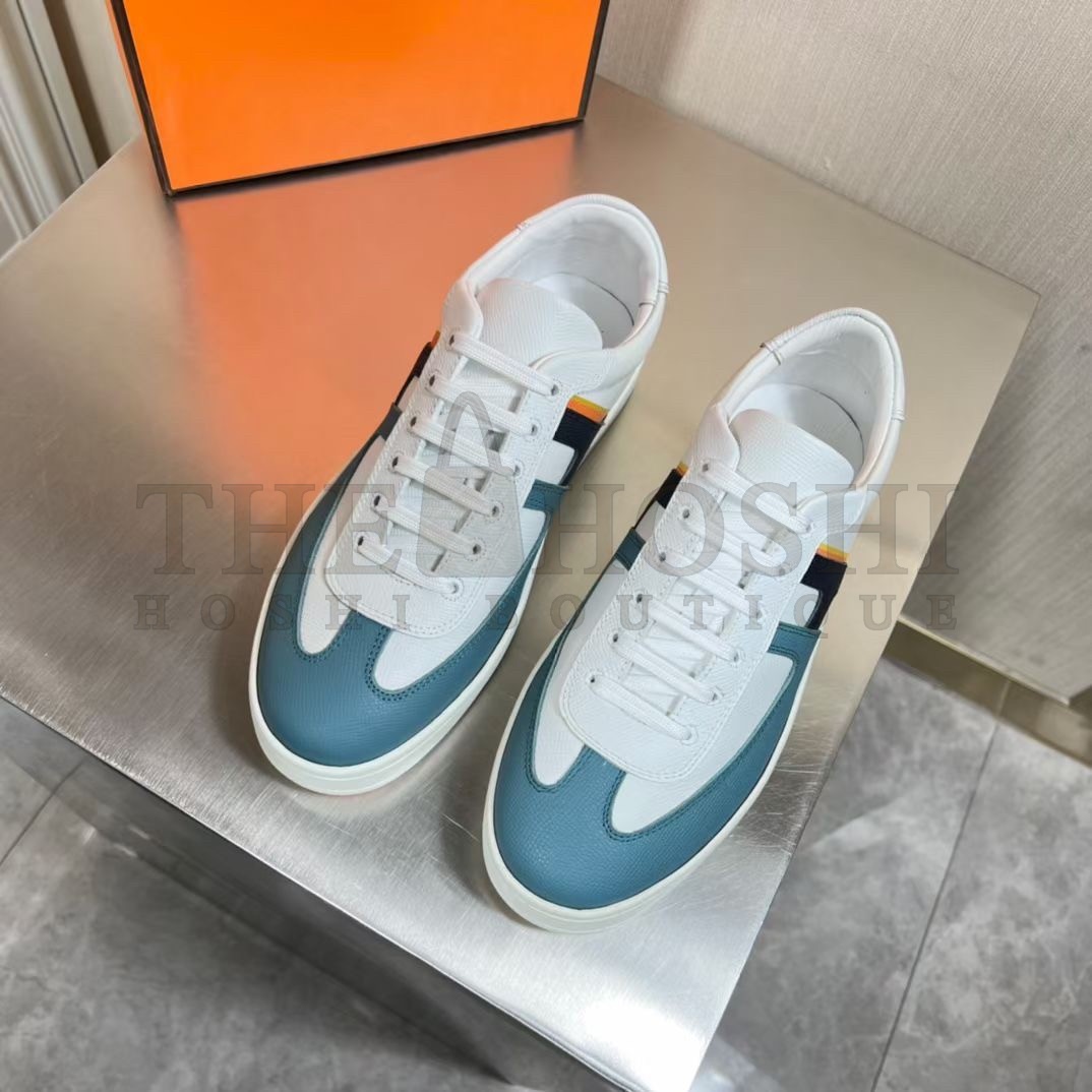 H**me5 Boomerang Sneakers In Multicolore Blue Leather Master Quality