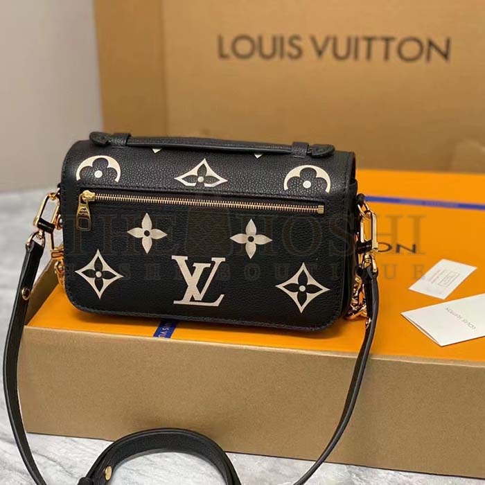 L0vis Vvtt0n LV Women Pochette Metis East West Bag Black Beige Grained Cowhide Leather Master Quality