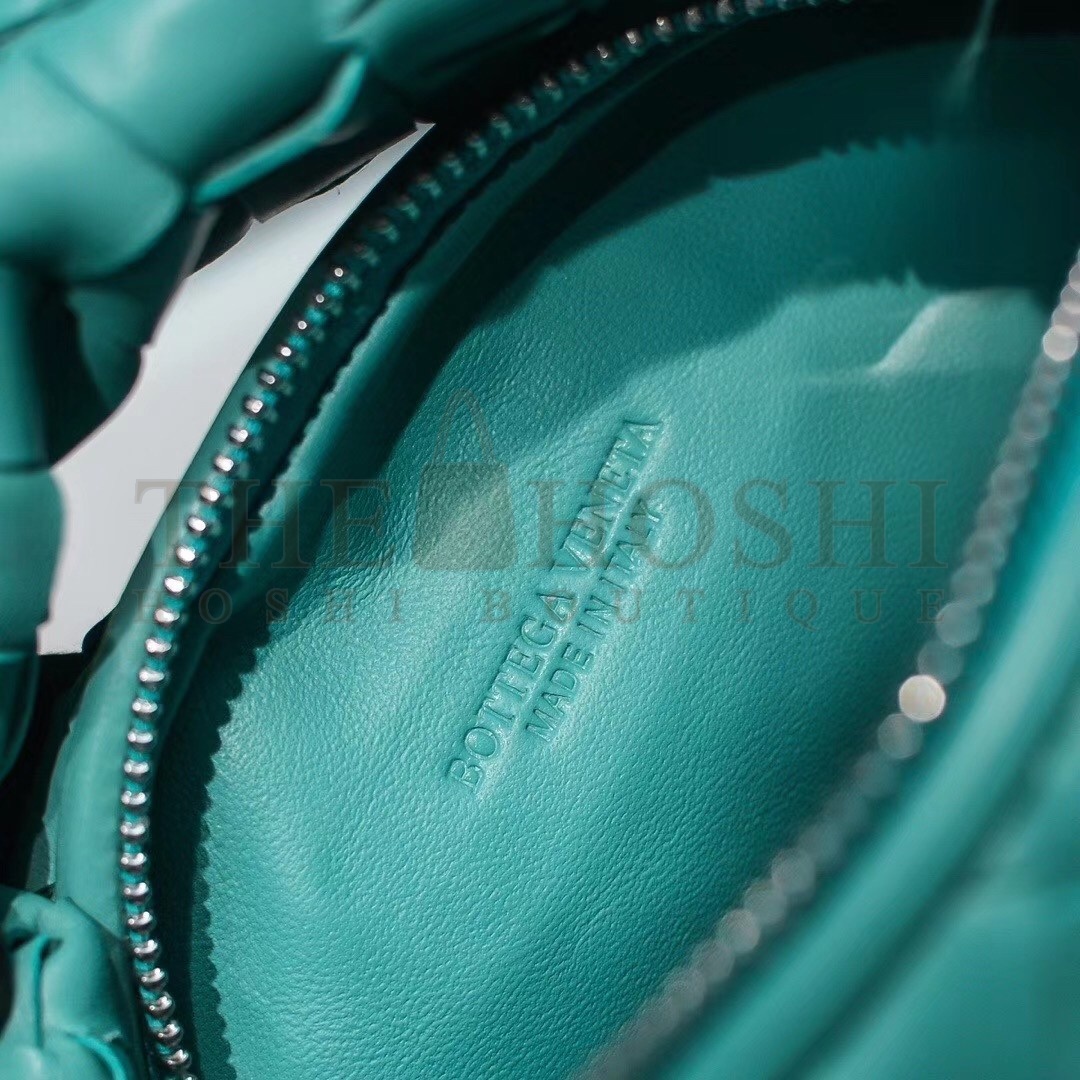 B0tt*ga Ven*ta Mini BV Jodie Bag In Green Water Woven Leather Master Quality