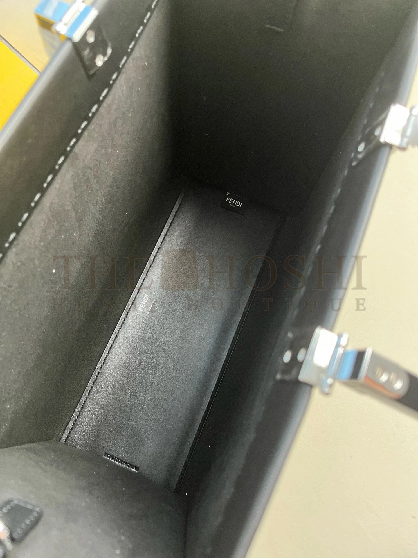 F**di Sunshine Medium Tote Bag In Noir Calfskin Master Quality