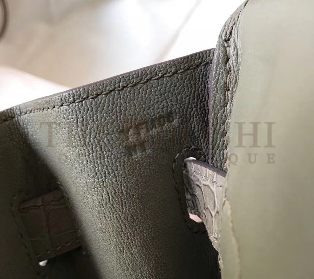 H**me5 Birkin 30cm Bag In Taupe Embossed Crocodile Leather Master Quality