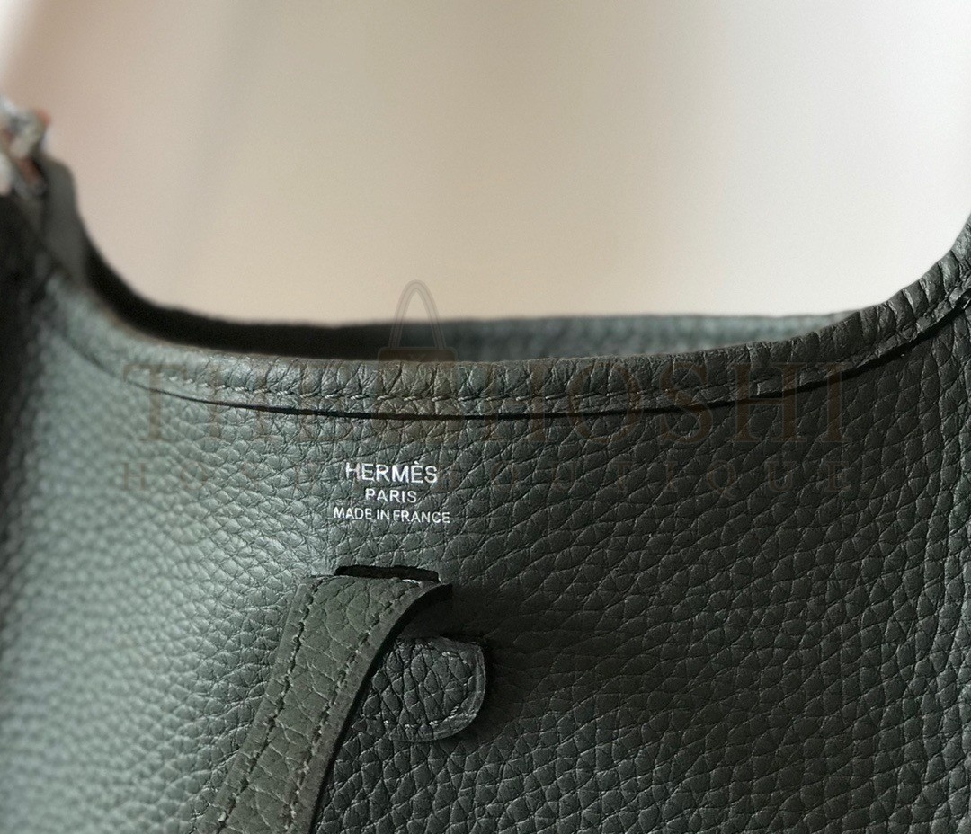 H**me5 Evelyne III Mini Bag In Vert Amande Clemence Leather Master Quality