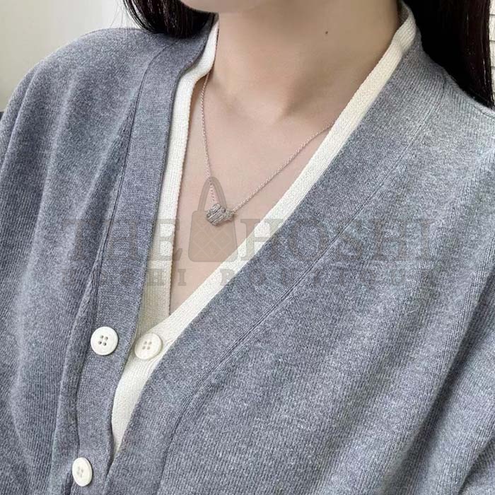 Ch**el Women CC Étoile Filante Necklace 18K White Gold D1am0nds Master Quality