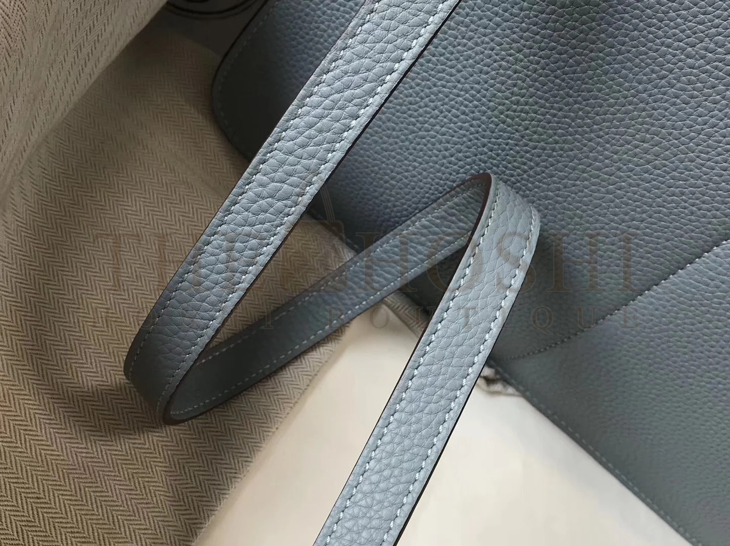 H**me5 Halzan 31cm Bag In Blue Lin Clemence Leather Master Quality