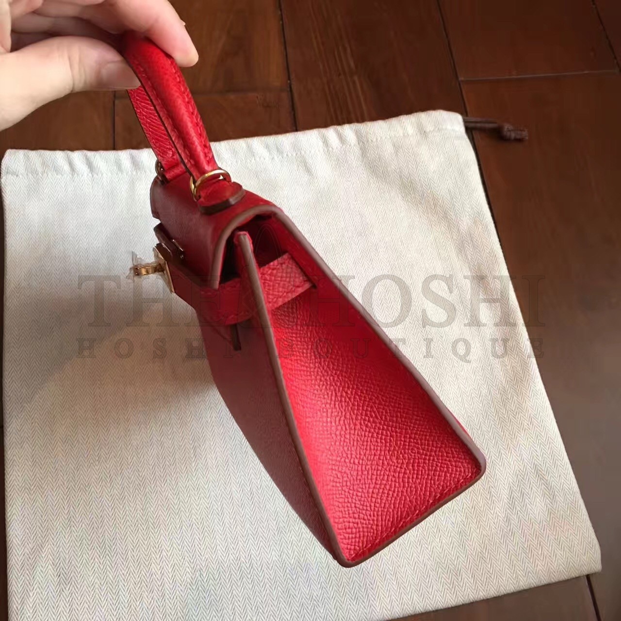 H**me5 Red Epsom Kelly Mini II Handmade Bag Master Quality