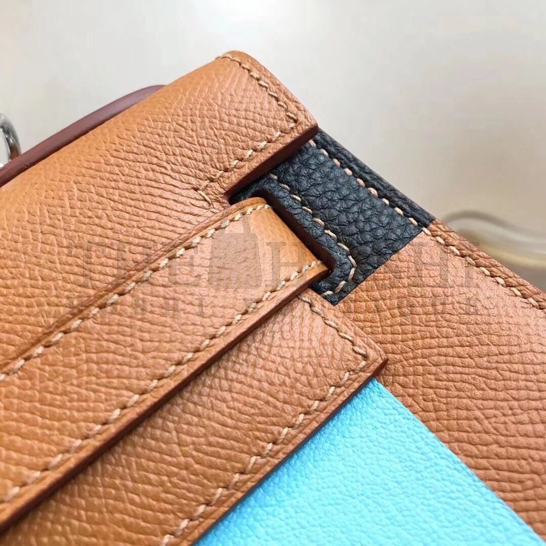 H**me5 Multicolor Stripes Kelly 28cm Brown Bag Master Quality