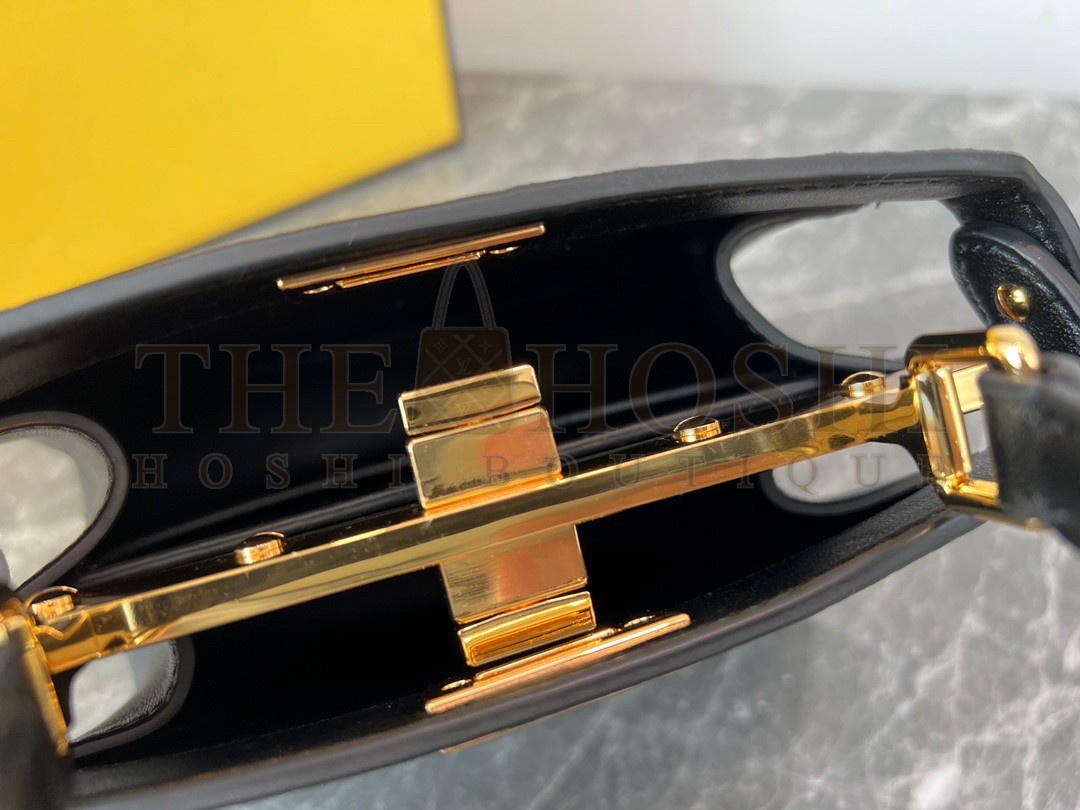 F**di Peekaboo ISeeU Petite Bag In Black Nappa Leather Master Quality