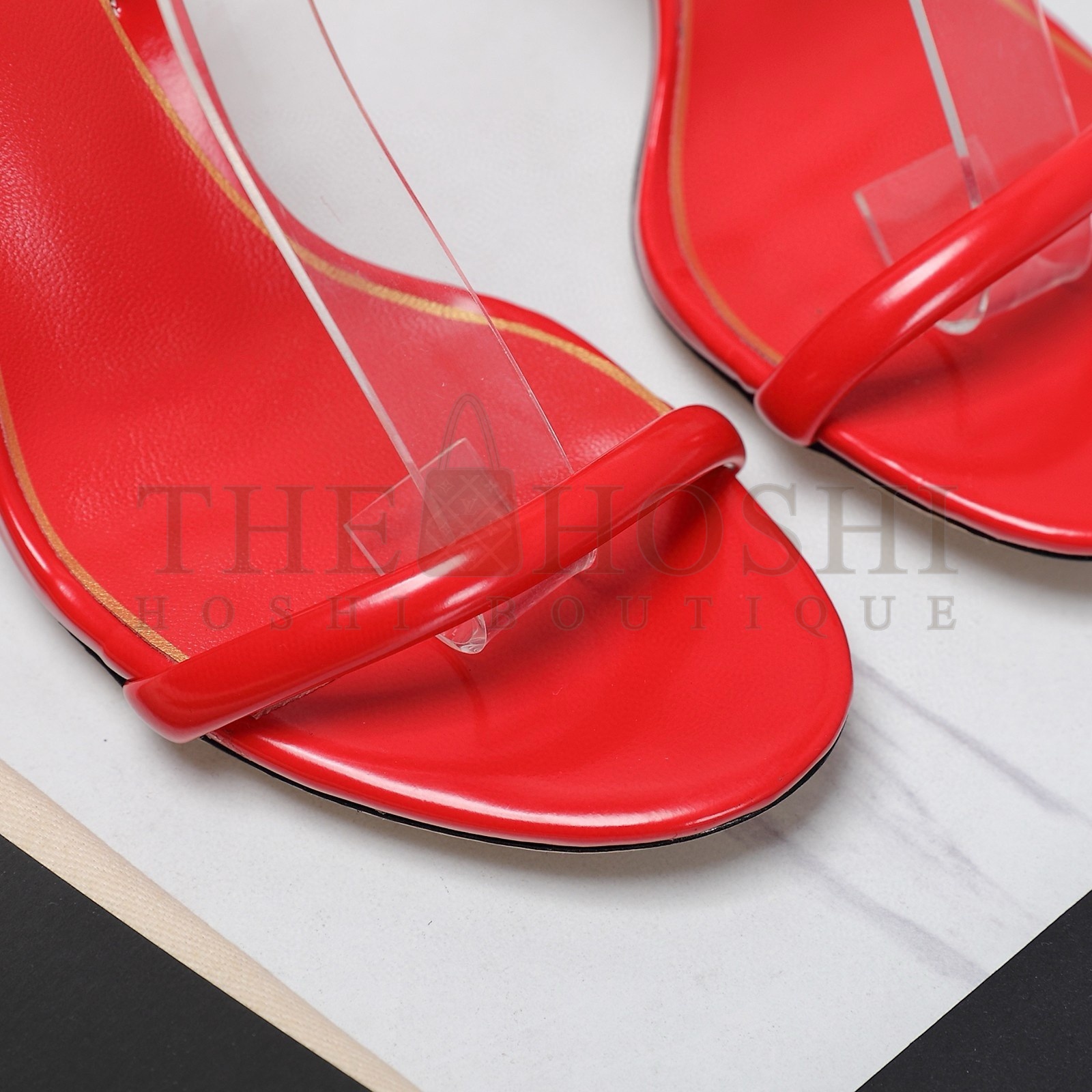 Va1e*ntin0 Roserouche Sandals 1959 100mm in Red Calfskin Master Quality