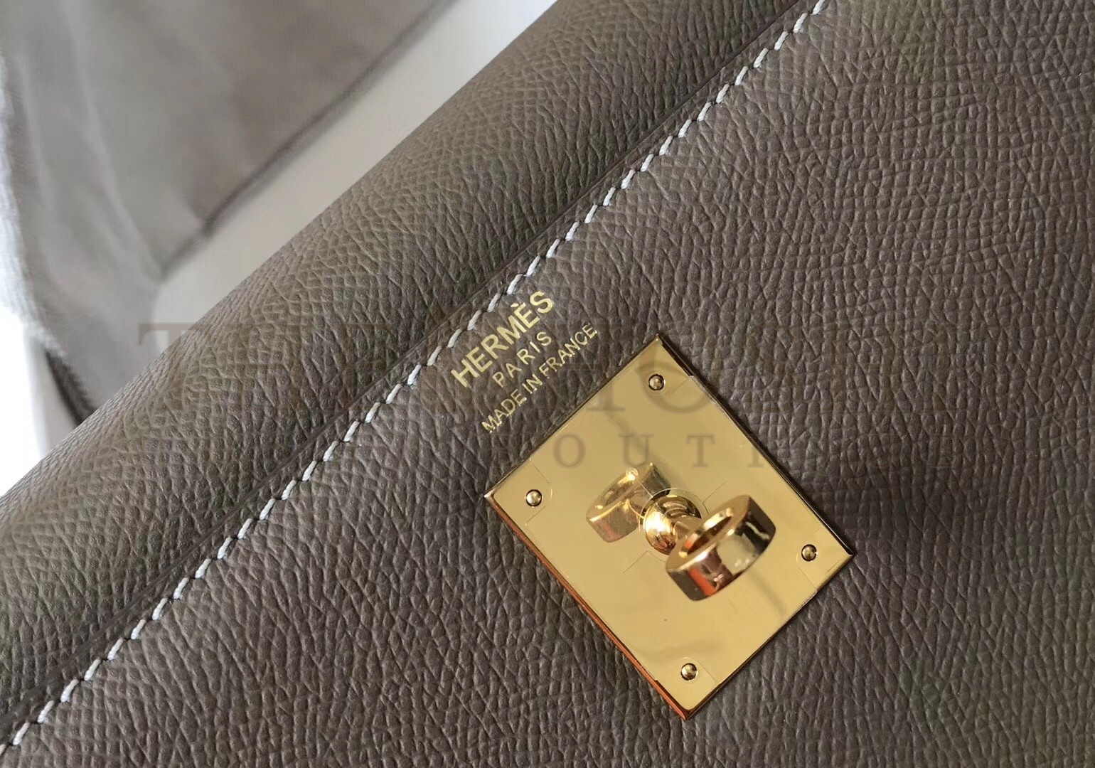 H**me5 Taupe Epsom Kelly 32cm Sellier Bag Master Quality