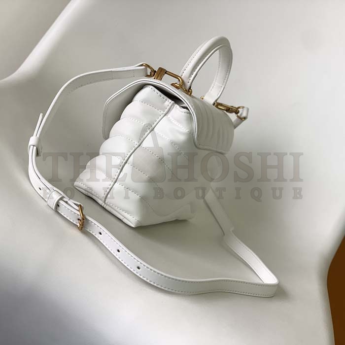 L0vis Vvtt0n LV Women Hold Me Top-Handle Bag White Smooth Cowhide Leather Master Quality