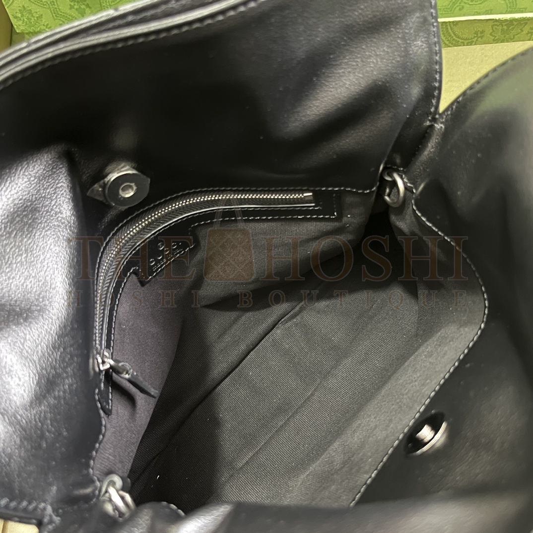 Gvc*1 Women GG Blondie Small Tote Bag Black Leather Round Interlocking G Master Quality