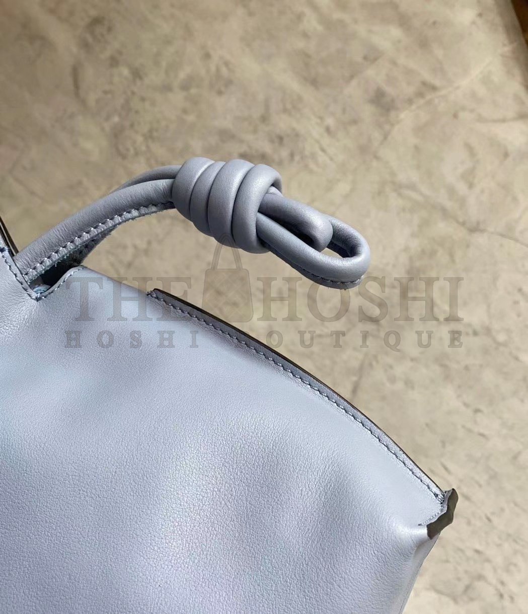 L0ew* Flamenco Clutch Bag In Atlantic Blue Calfskin Master Quality