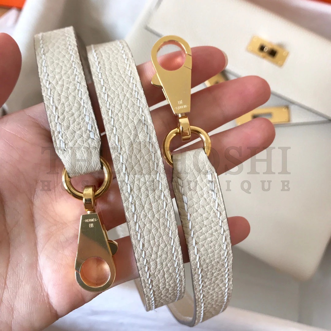 H**me5 Kelly Retourne 28 Handmade Bag In Craie Clemence Leather Master Quality