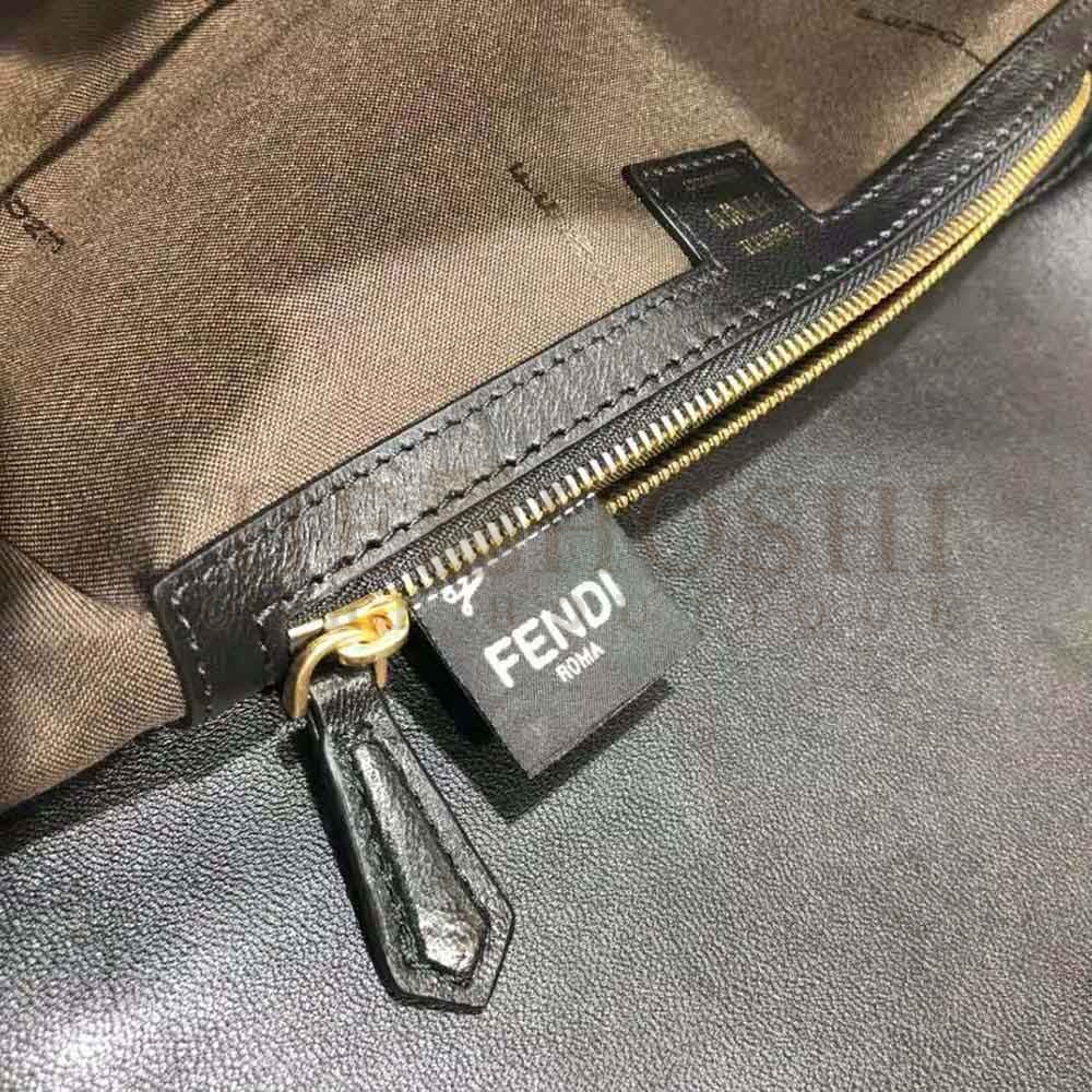 F**di Women Iconic Large Baguette Leather Bag-Black Master Quality