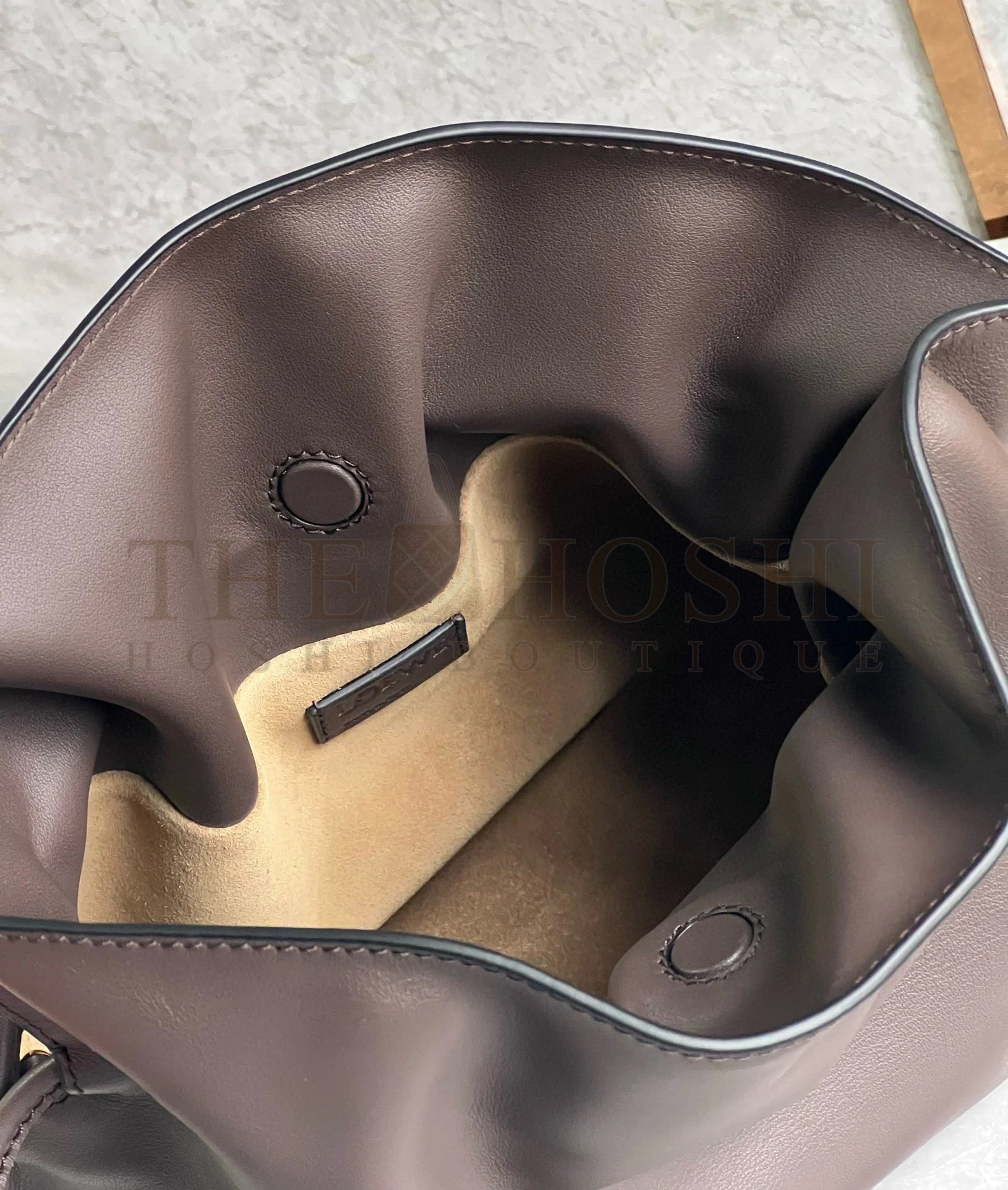 L0ew* Flamenco Clutch Bag in Chocolate Nappa Calfskin size:30cm Master Quality