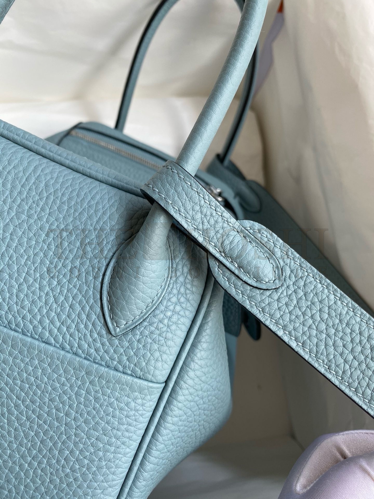 H**me5 Lindy 26 Handmade Bag In Ciel Clemence Leather Master Quality